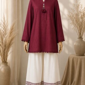 Deep Maroon 2-Piece Suit For Woman