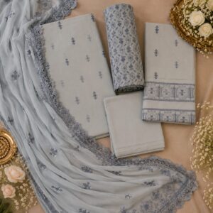 Sage Green Fully Embroidered Unstitched 3-Piece Suit